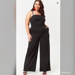 Plus size woven jumpsuit